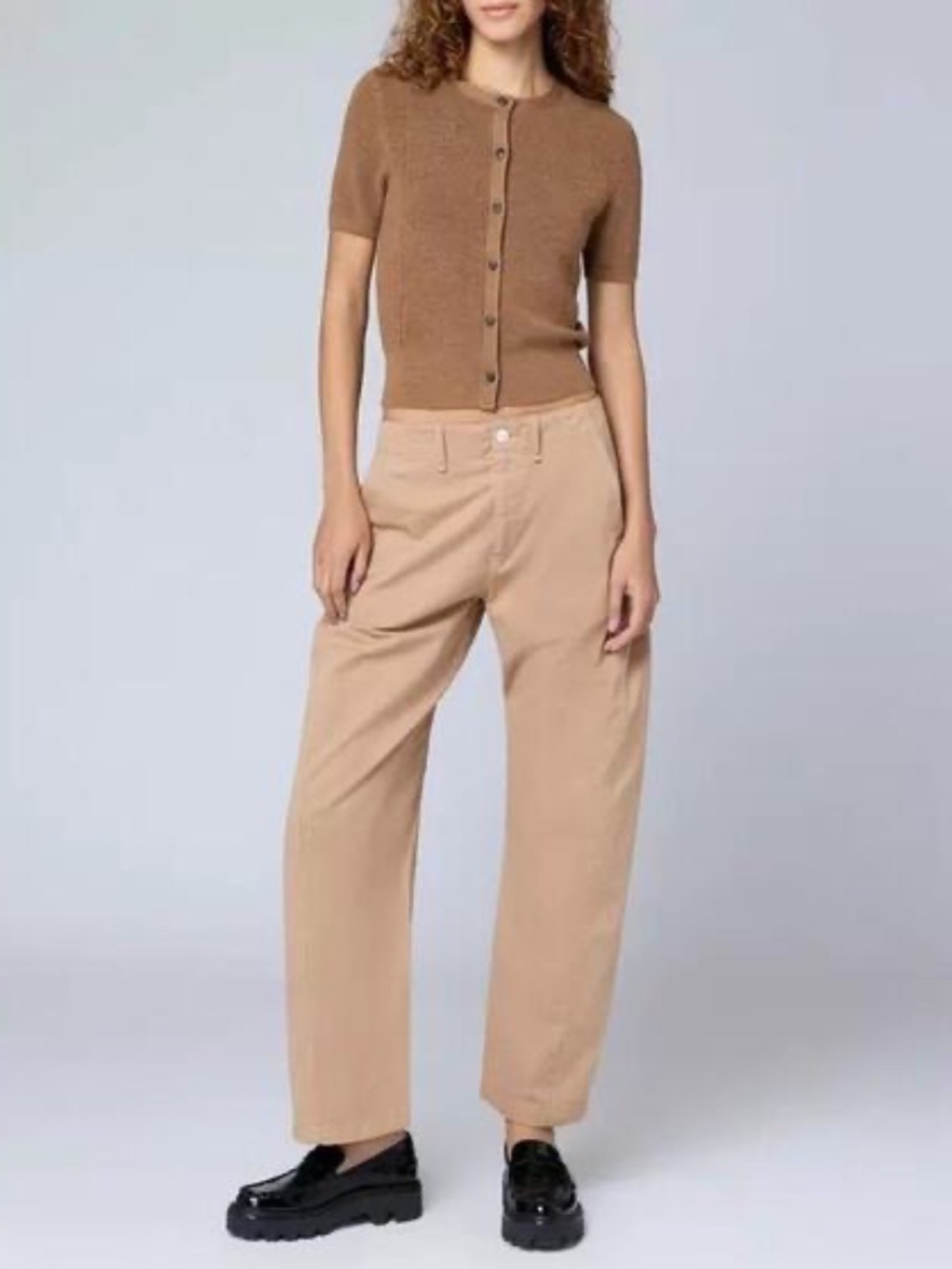 rag & bone Jones Pant Khaki Wide Barrel Leg relaxed chino size 6